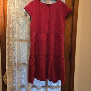 Gudrun Sjoden Tiered Red Dress. Large. EUC. $60